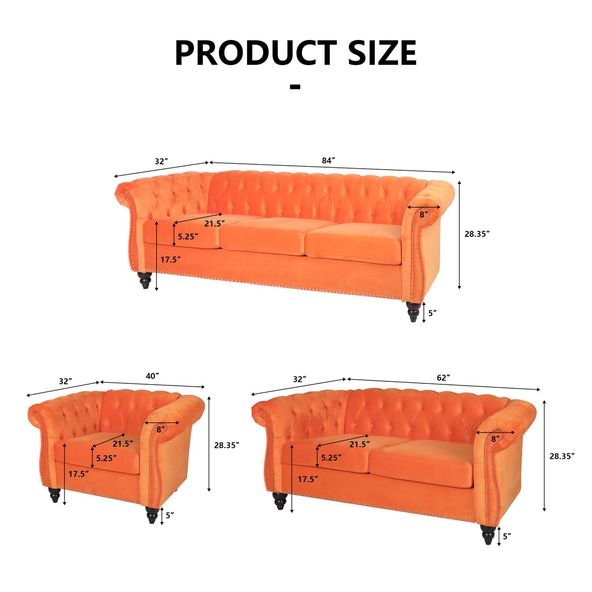 Tufted Velvet 2 Seater Sofa I71288