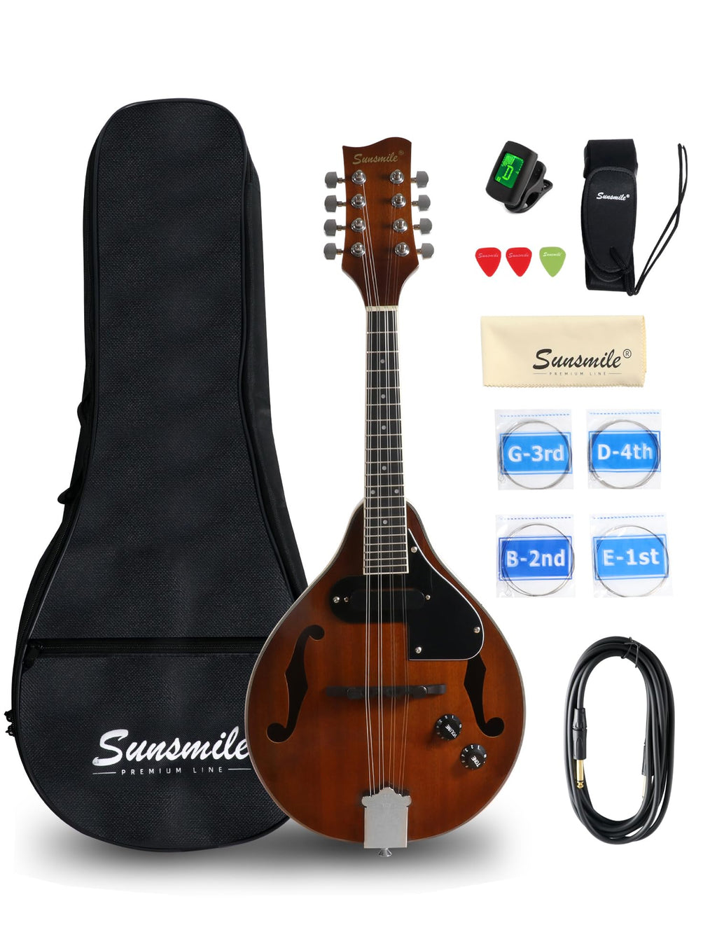 8 String Acoustic-Electric Mandolin Instrument with Pickup J576
