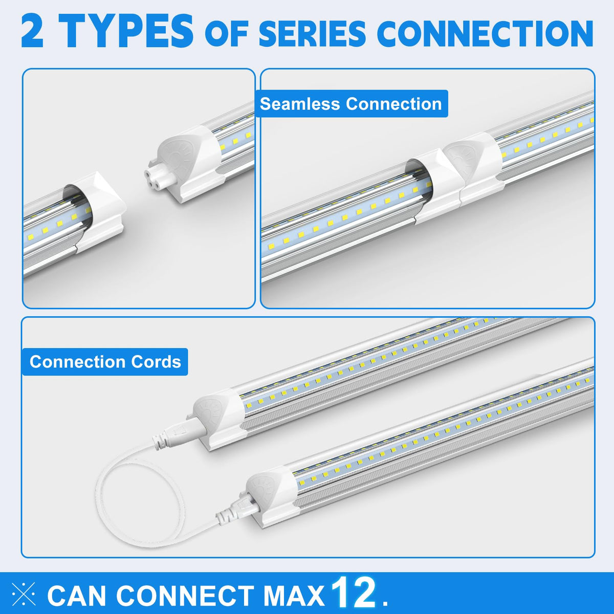 2FT 22W 3300LM 6000K Cool White Linkable LED Shop Lights S392