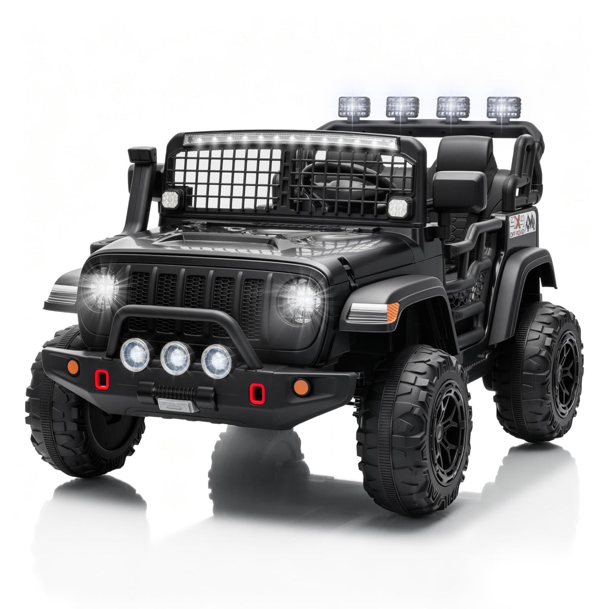 Black 2 Seater 24V Ride On Car W1225
