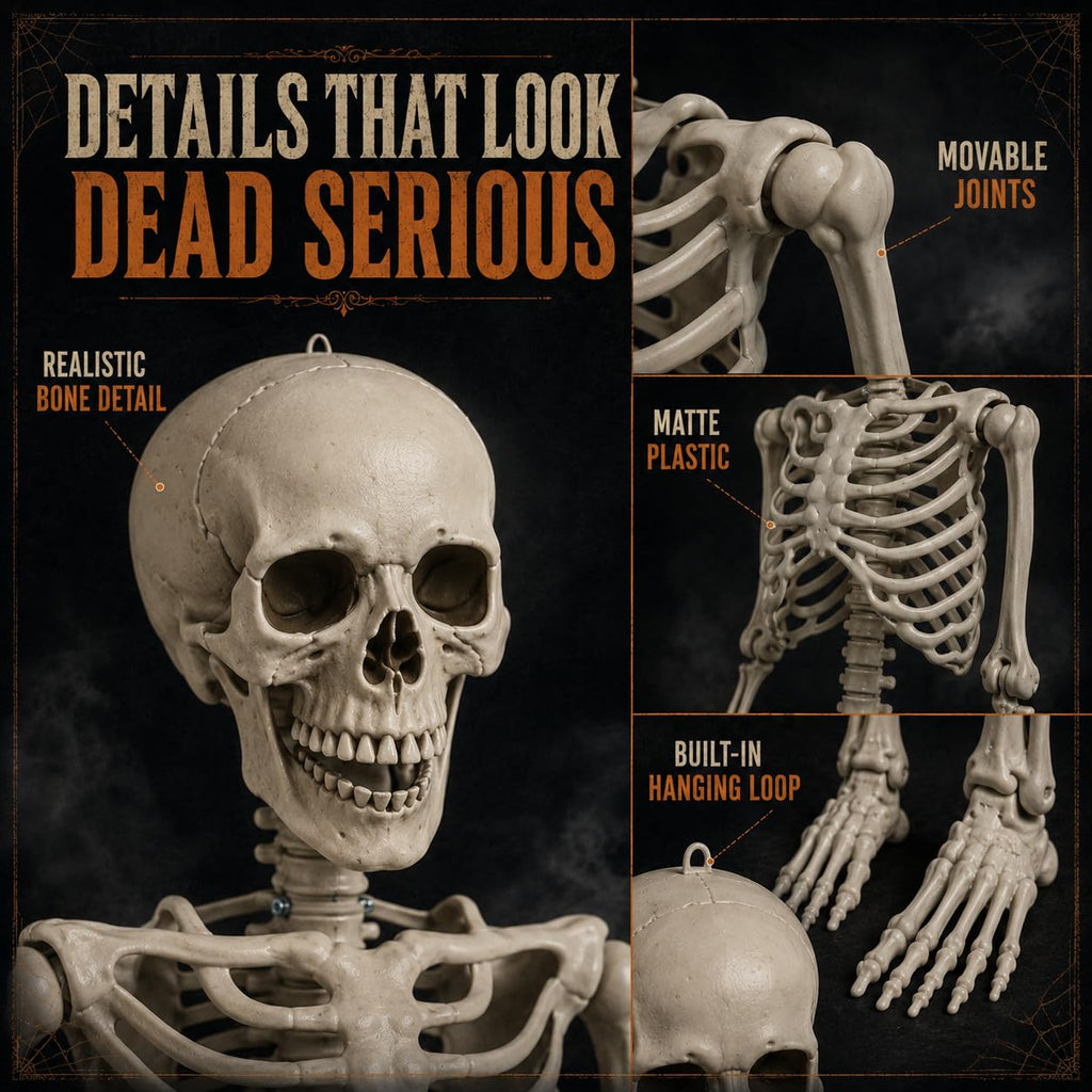 Life Size Poseable Skeleton with Movable Joints L118