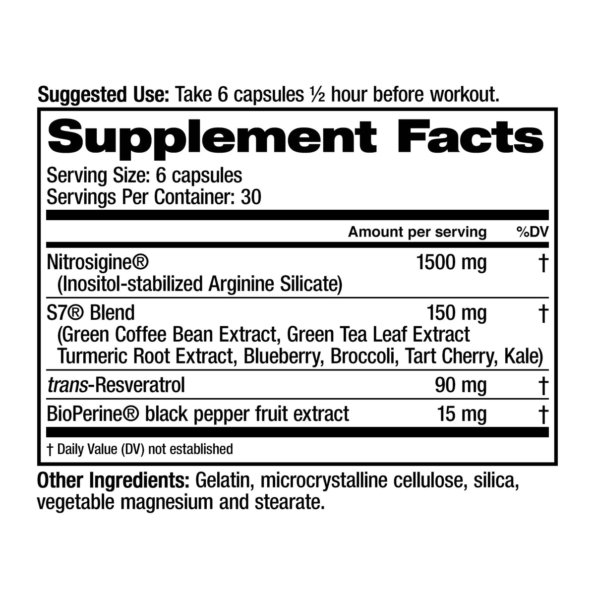 Nitric Oxide Supplements (1-Pack) A816552