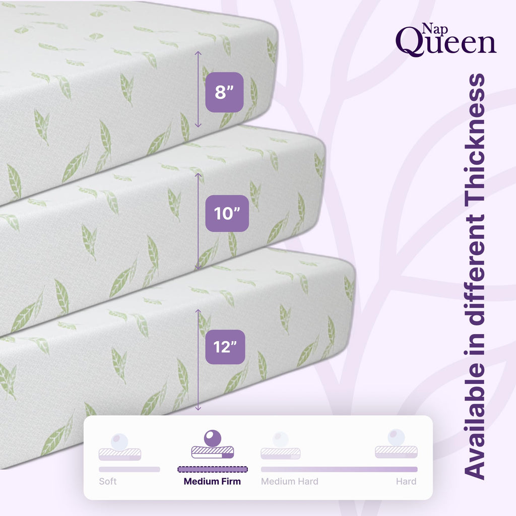 Twin Size 6 Inch Green Tea Memory Foam Mattress Z6014