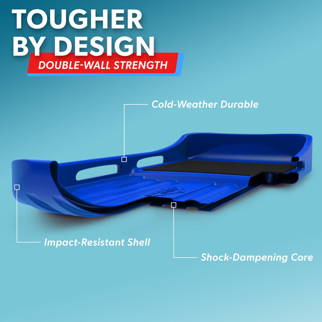 2 Person Snow Sled with Pull Strap and Padded Seat F4173