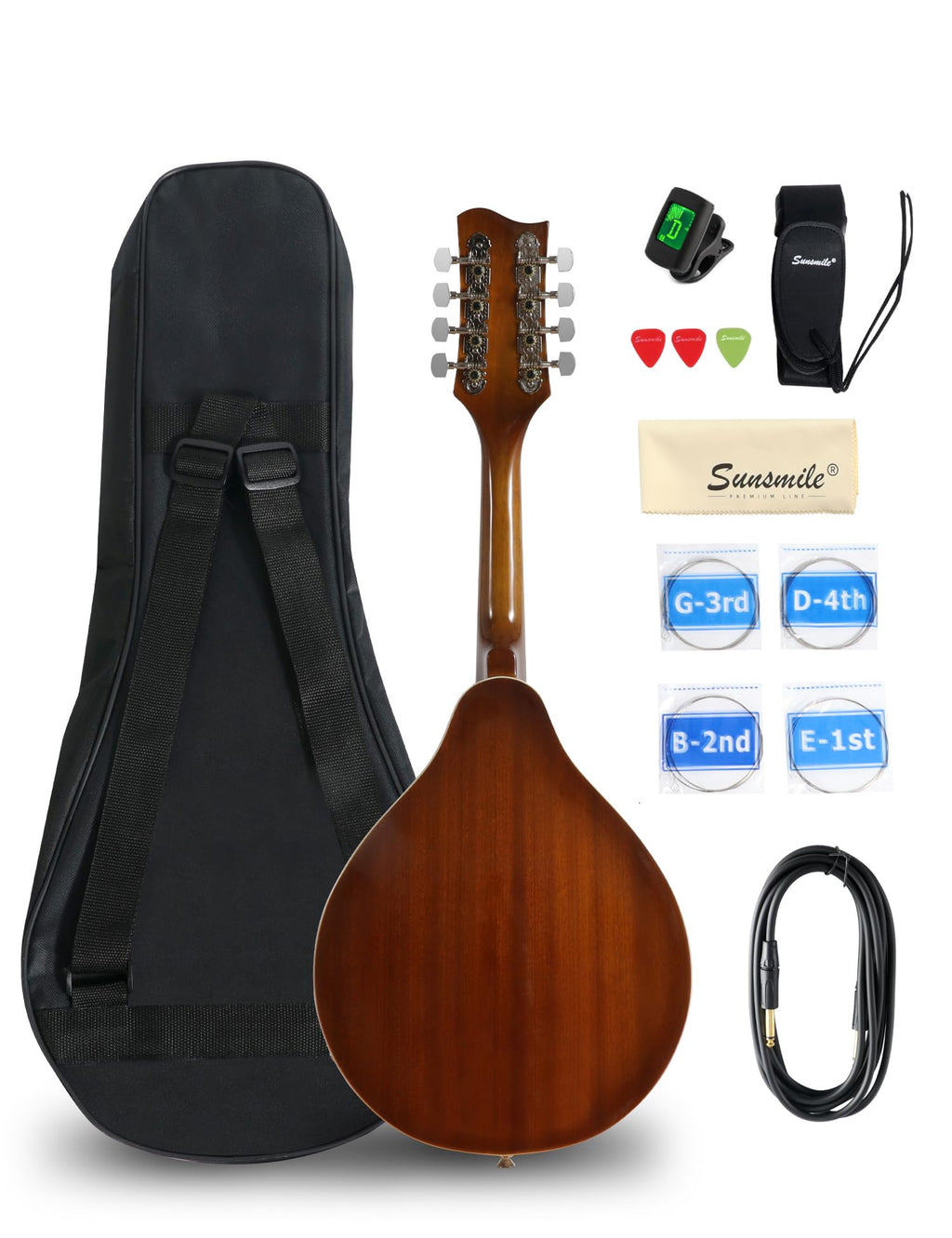 8 String Acoustic-Electric Mandolin Instrument with Pickup J576