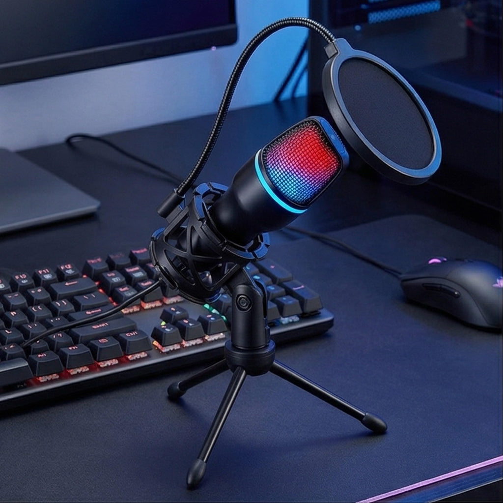 USB Condenser Gaming Mic with Shock Mount W235628