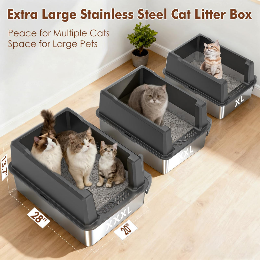Extra Large Stainless Steel Litter Box Y1552