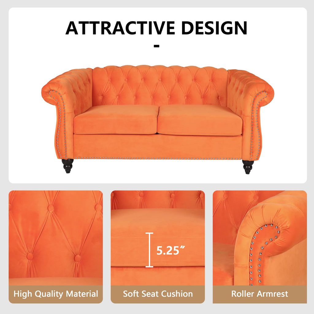 Tufted Velvet 2 Seater Sofa I71288