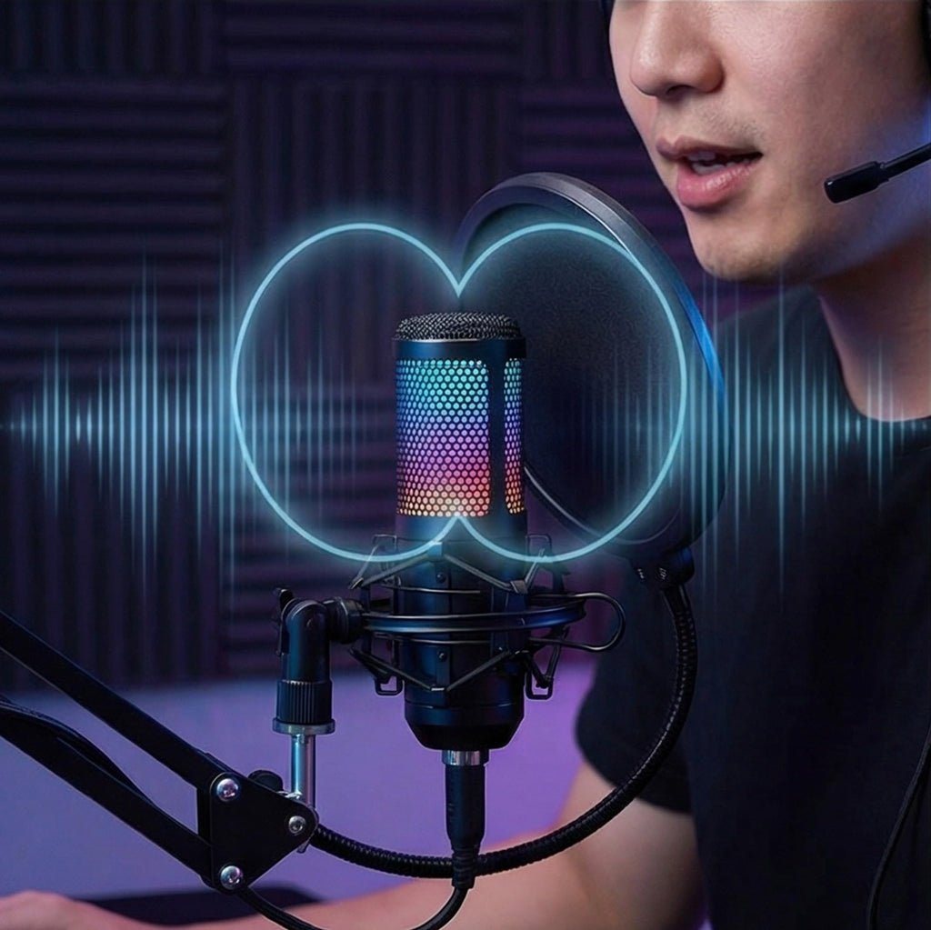 USB Condenser Gaming Mic with Shock Mount W235628