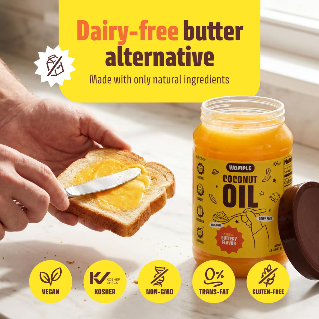 Natural Butter Flavored Coconut Oil 32 oz Y6890