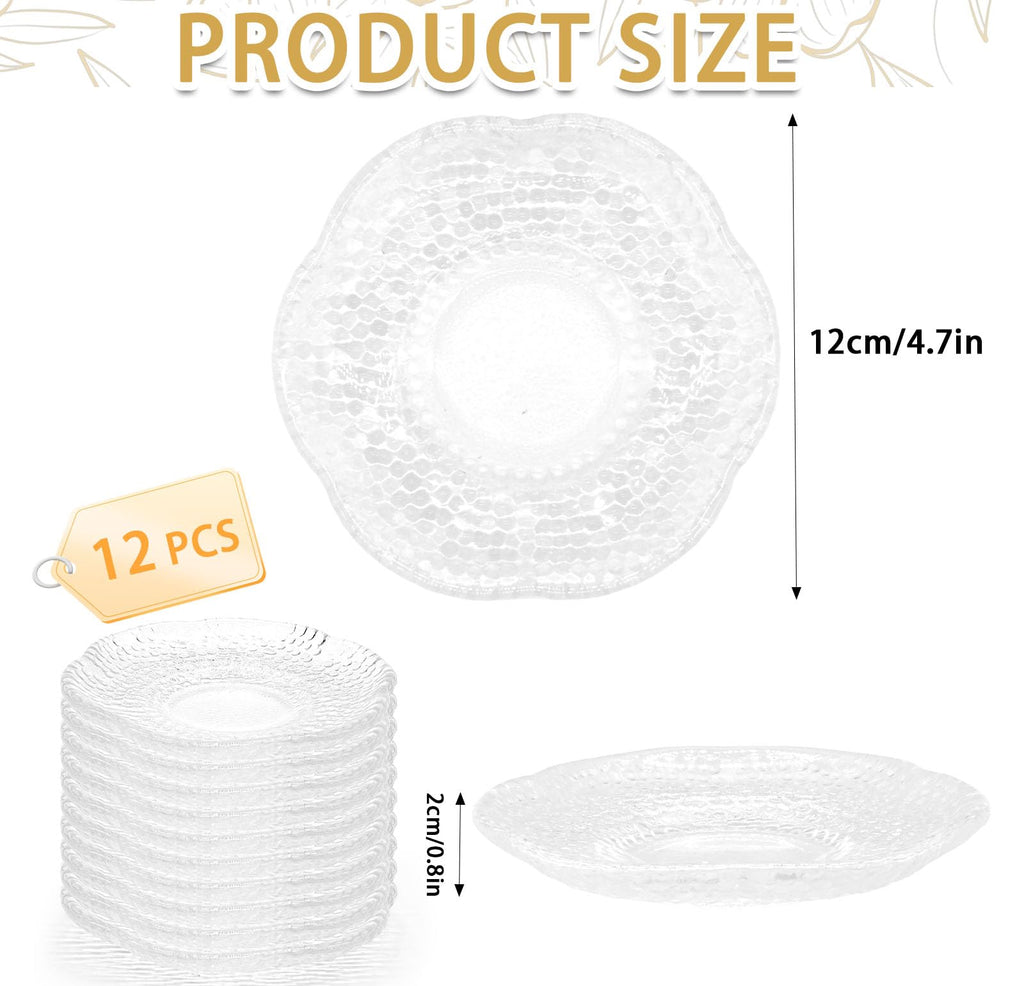 12 Pack 4.7 Inch Clear Glass Dessert Plates T2338