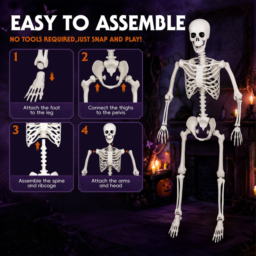5.4 Ft Halloween Full Body Skeleton C9581