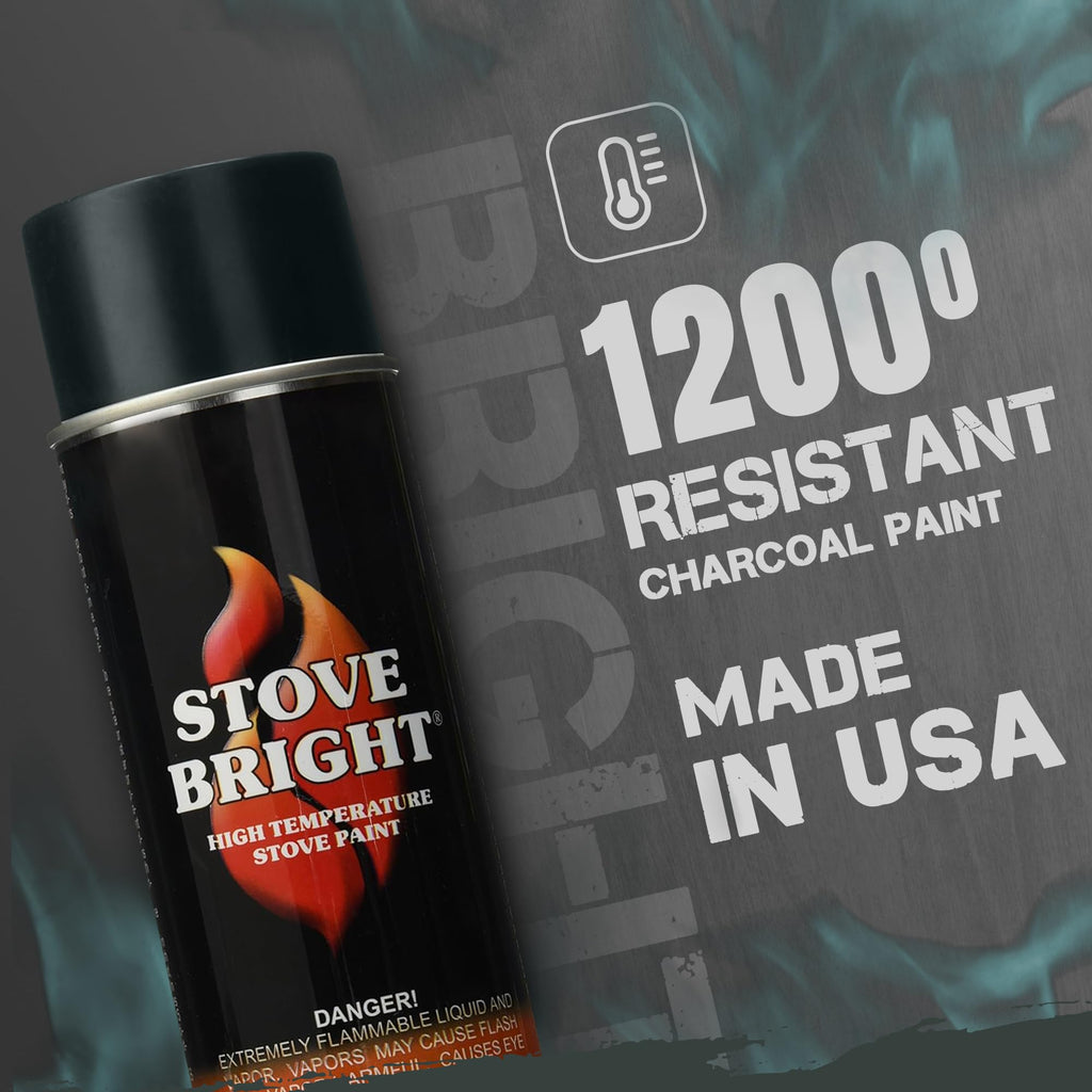 High Heat Resistant Satin Charcoal Black Spray Paint 12oz Can O4660