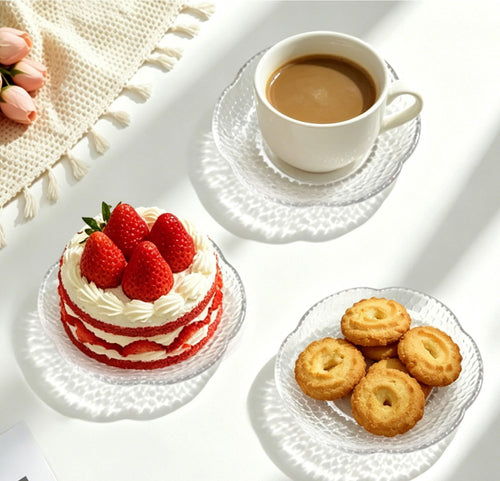 12 Pack 4.7 Inch Clear Glass Dessert Plates T2338