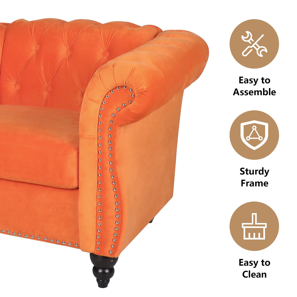 Tufted Velvet 2 Seater Sofa I71288