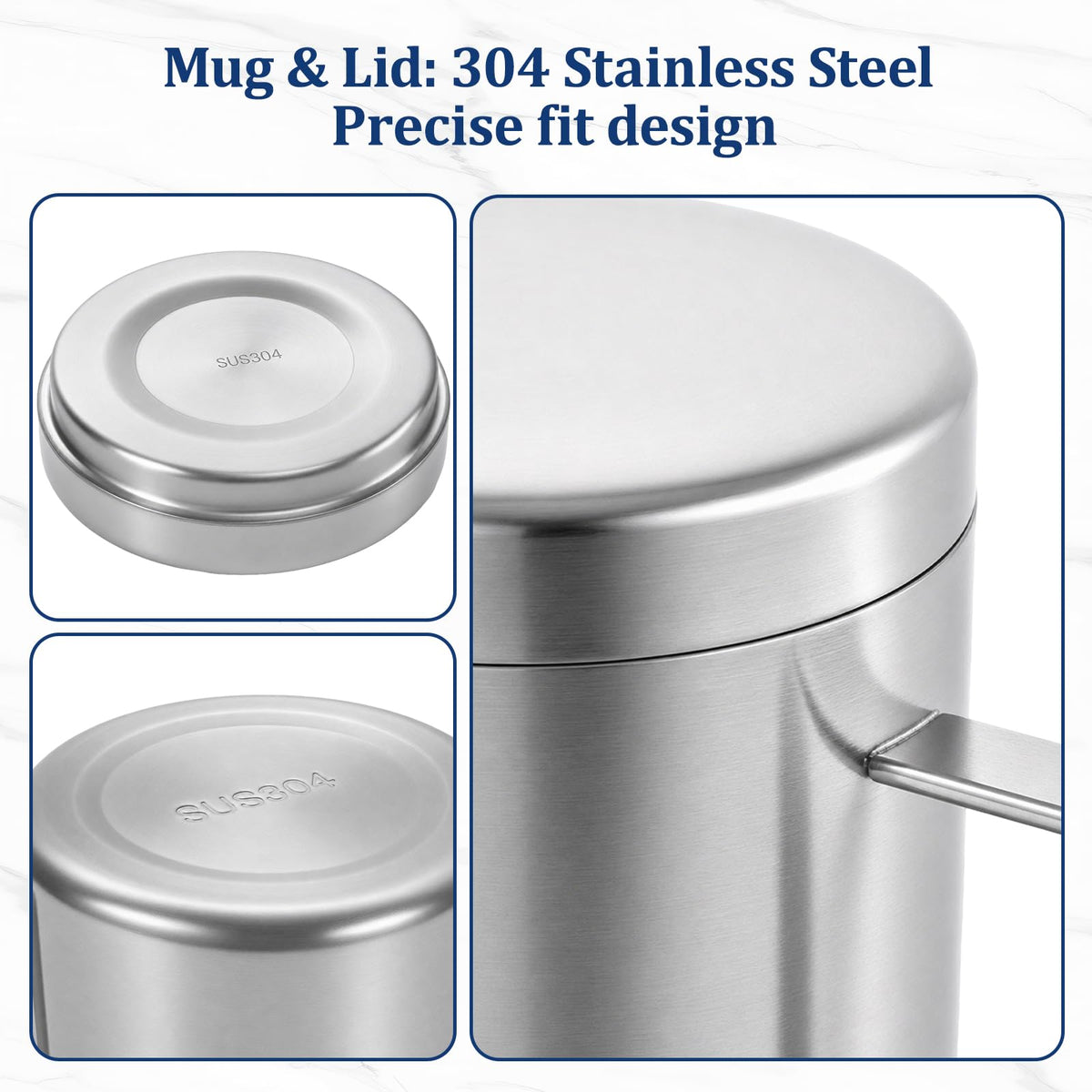 17oz Double Wall Stainless Steel Insulated Camping Mug with Lid E137