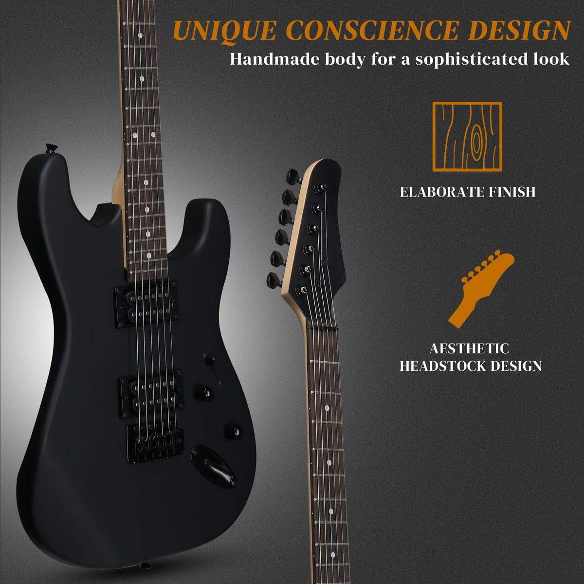 39 Inch H-H Pickup Electric Guitar I240224