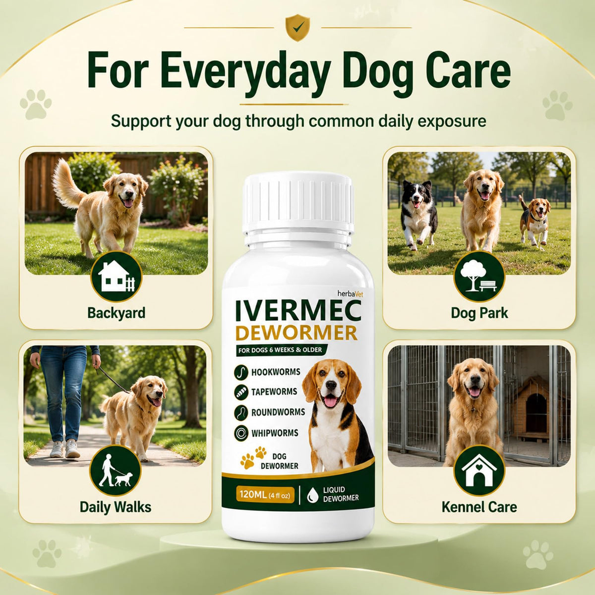 Broad Spectrum Dog Dewormer Liquid 120ml W739