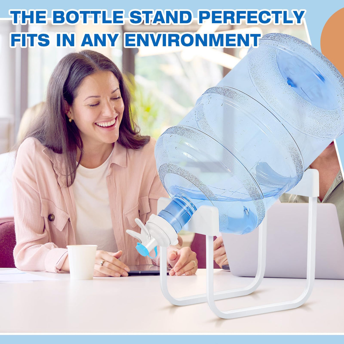 4 Sets Metal Water Jug Stand and Plastic Spigot Faucet T32113