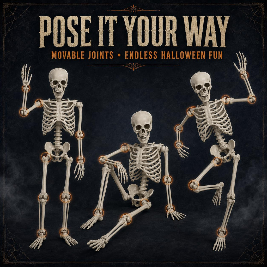 Life Size Poseable Skeleton with Movable Joints L118
