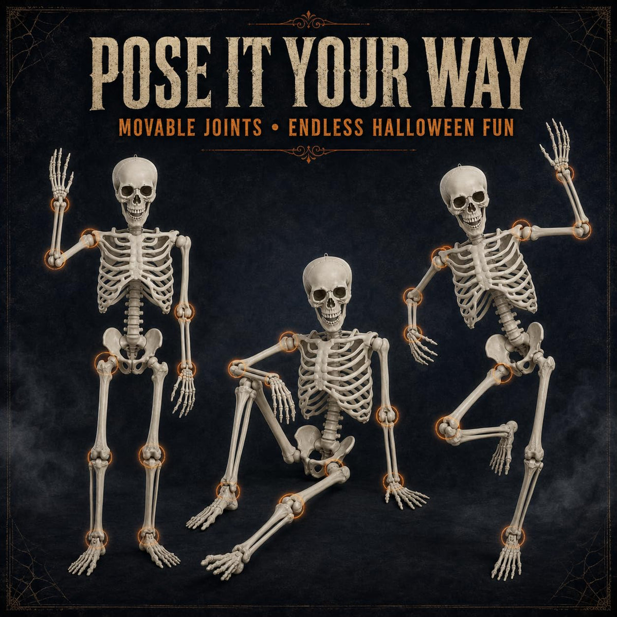 Life Size Poseable Skeleton with Movable Joints L118