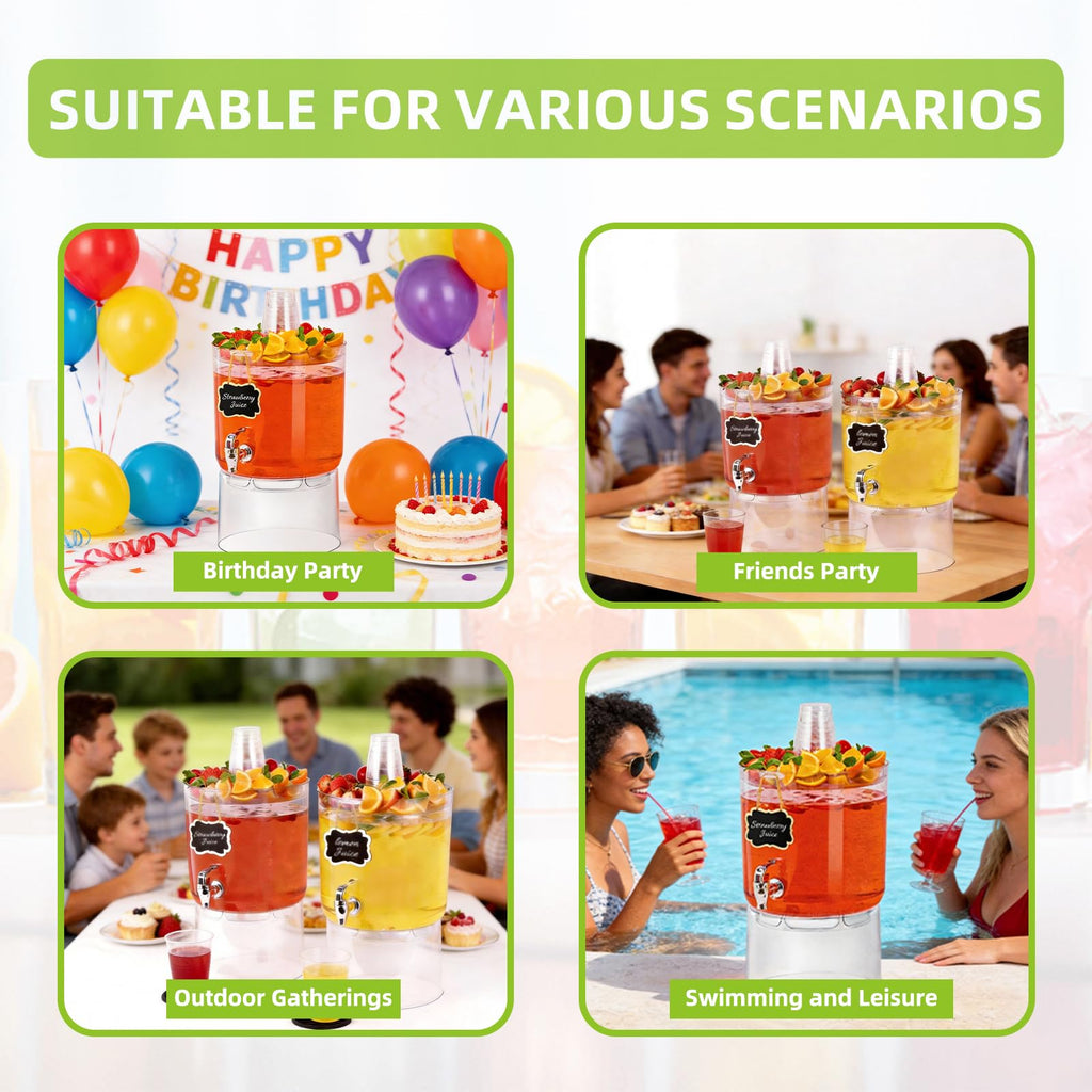 2 Gallon Drink Dispenser with Multi-Function Lid S54055