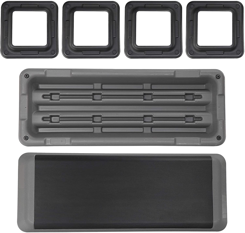 43" Adjustable Aerobic Exercise Step Platform with 4 Removable Risers Y544