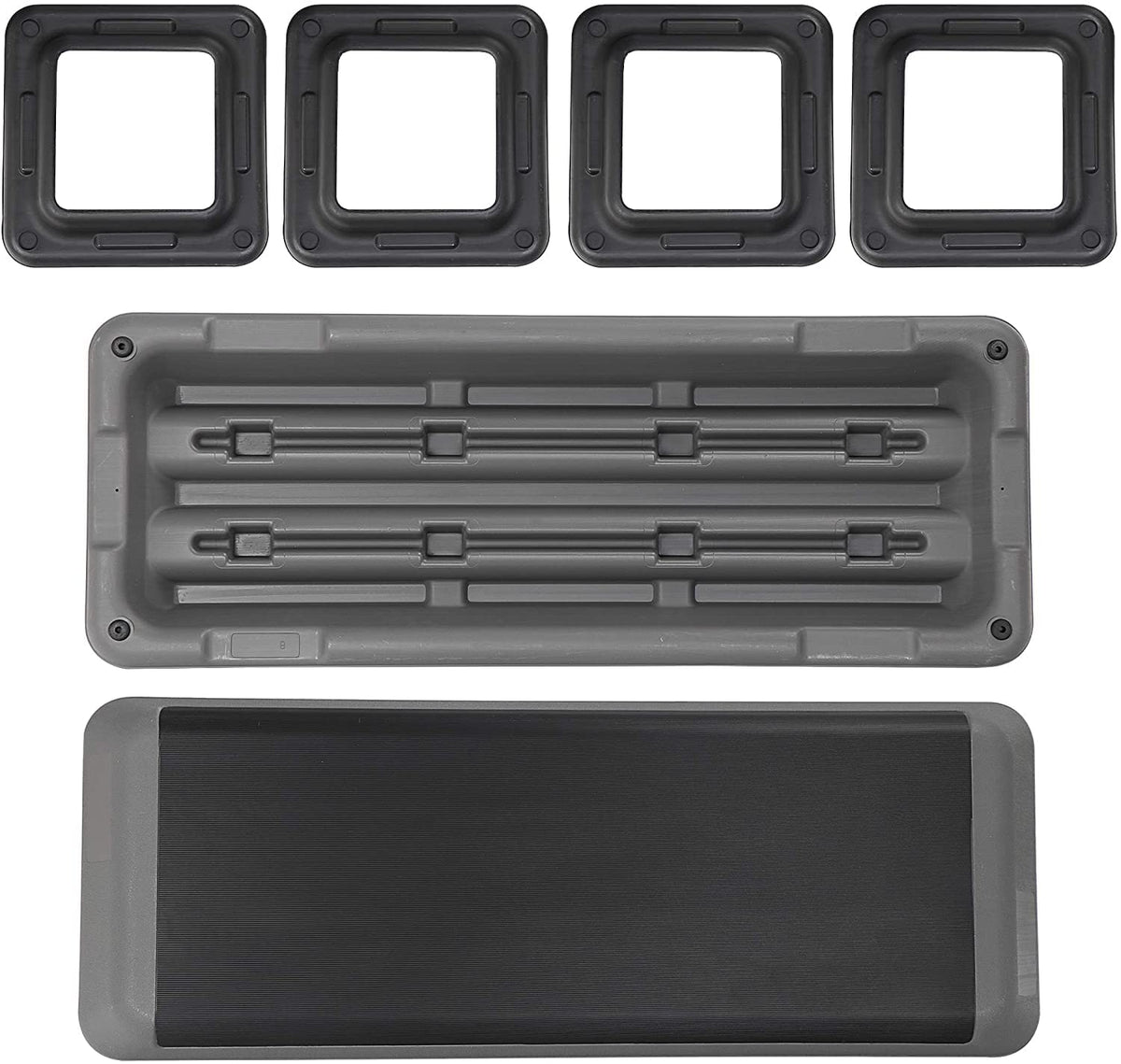 43" Adjustable Aerobic Exercise Step Platform with 4 Removable Risers Y544