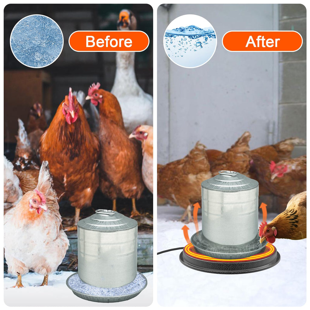Metal Chicken Water Heater with Thermostat O537986