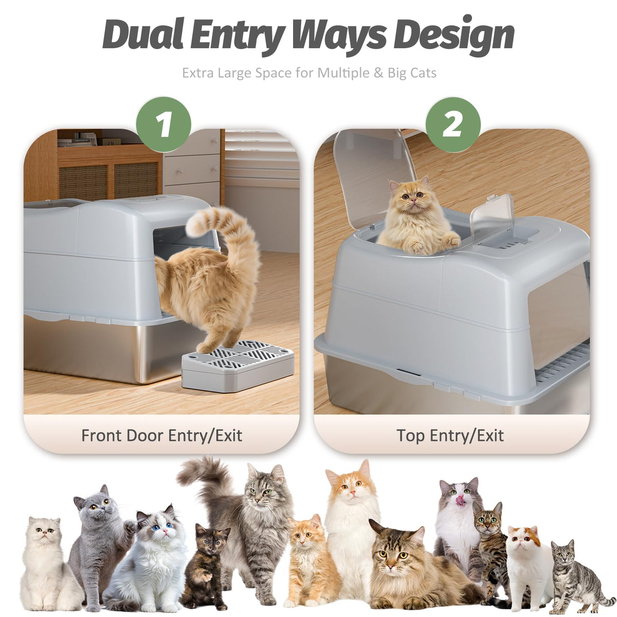 Stainless Steel Cat Litter Box H13720