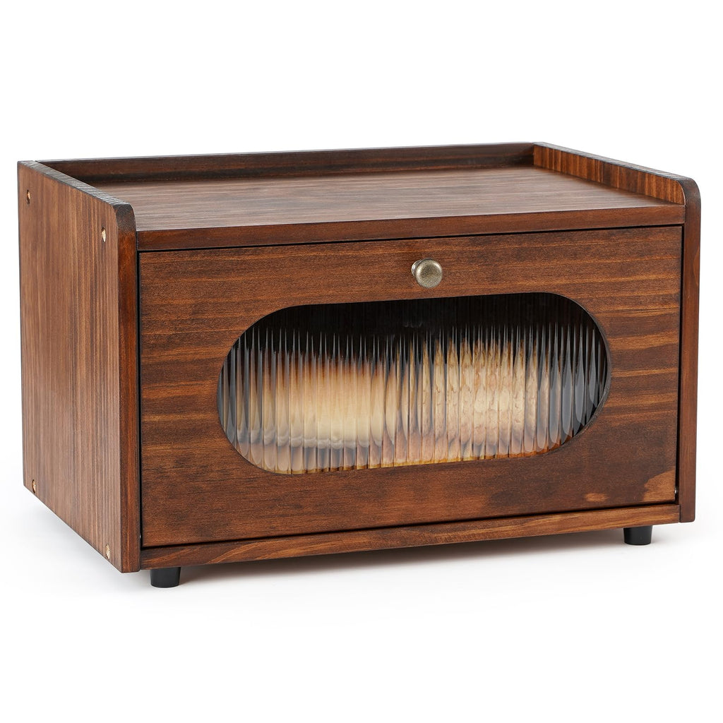 Wooden Bread Box with Acrylic Window C460