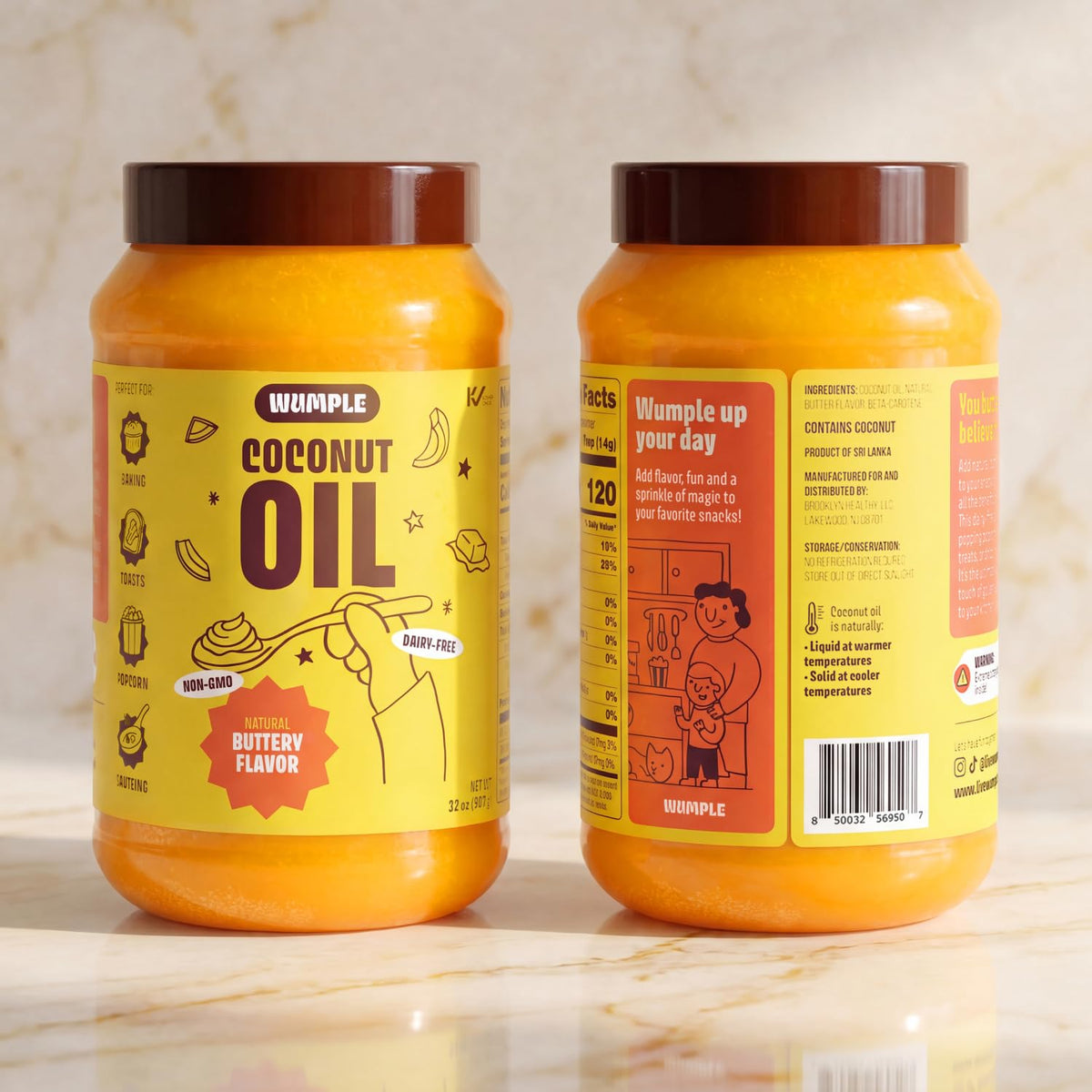 Natural Butter Flavored Coconut Oil 32 oz Y6890