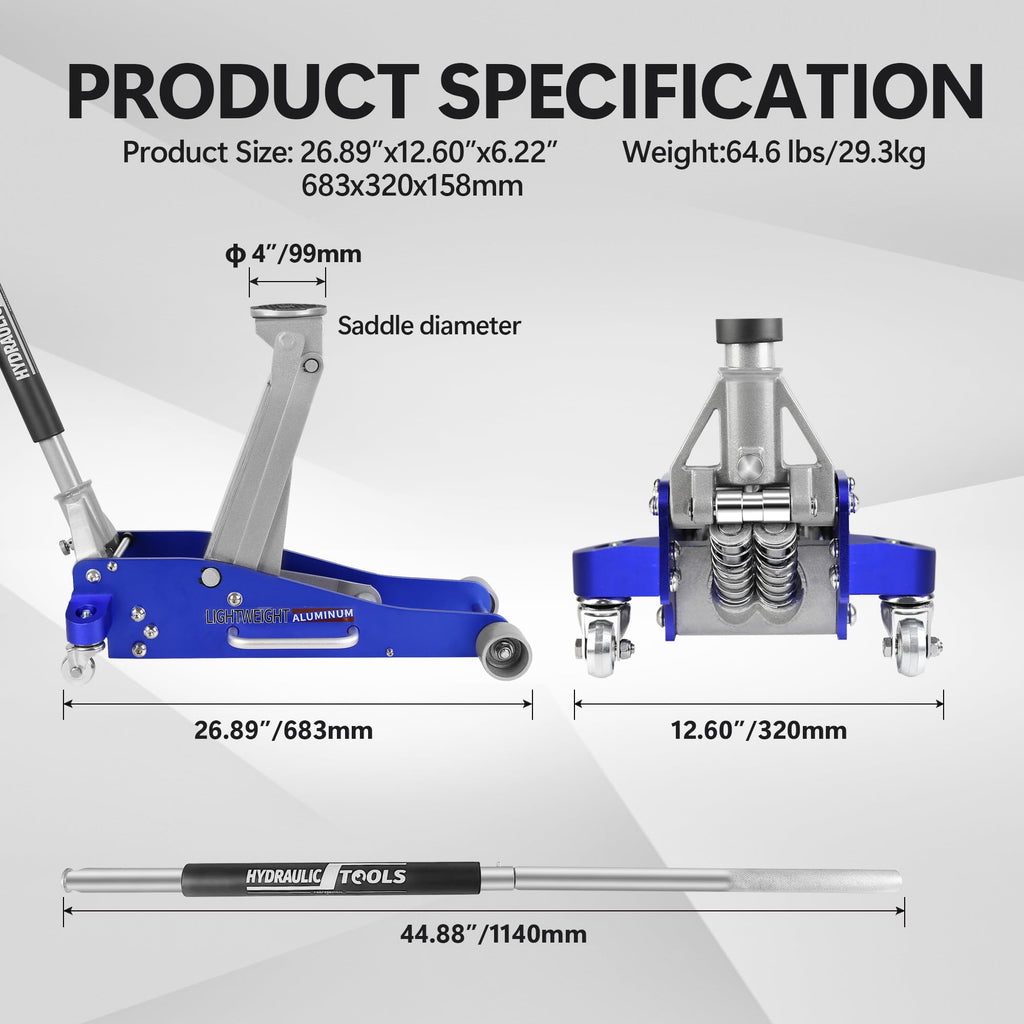 3 Ton Low Profile Aluminum and Steel Floor Jack N8429