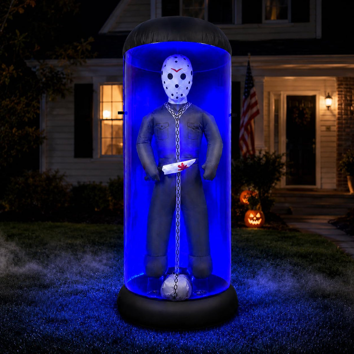 7.6FT Halloween Inflatable Outdoor Decoration with Blue LED Lights H440365