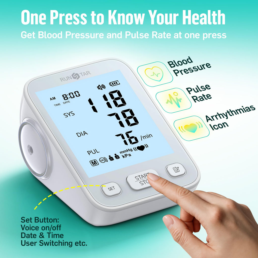 Upper Arm Blood Pressure Monitor with Wide Range Cuff, Grey L95989