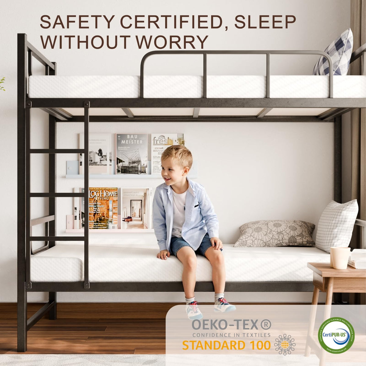 5 Inch Medium Firm Cooling Gel Memory Foam Twin Mattress P550598