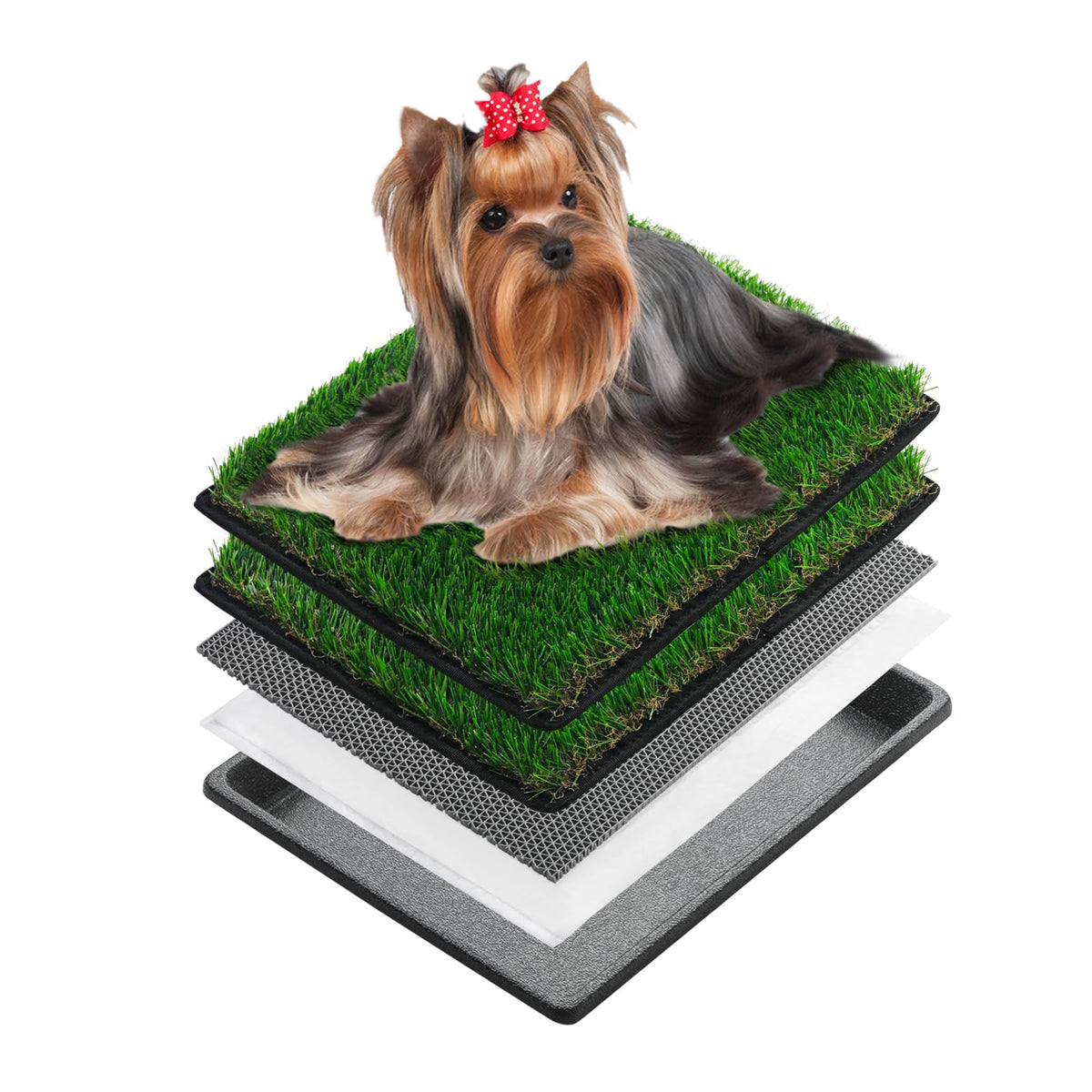 Extra Small Dog Grass Pee Pads with Tray T8228