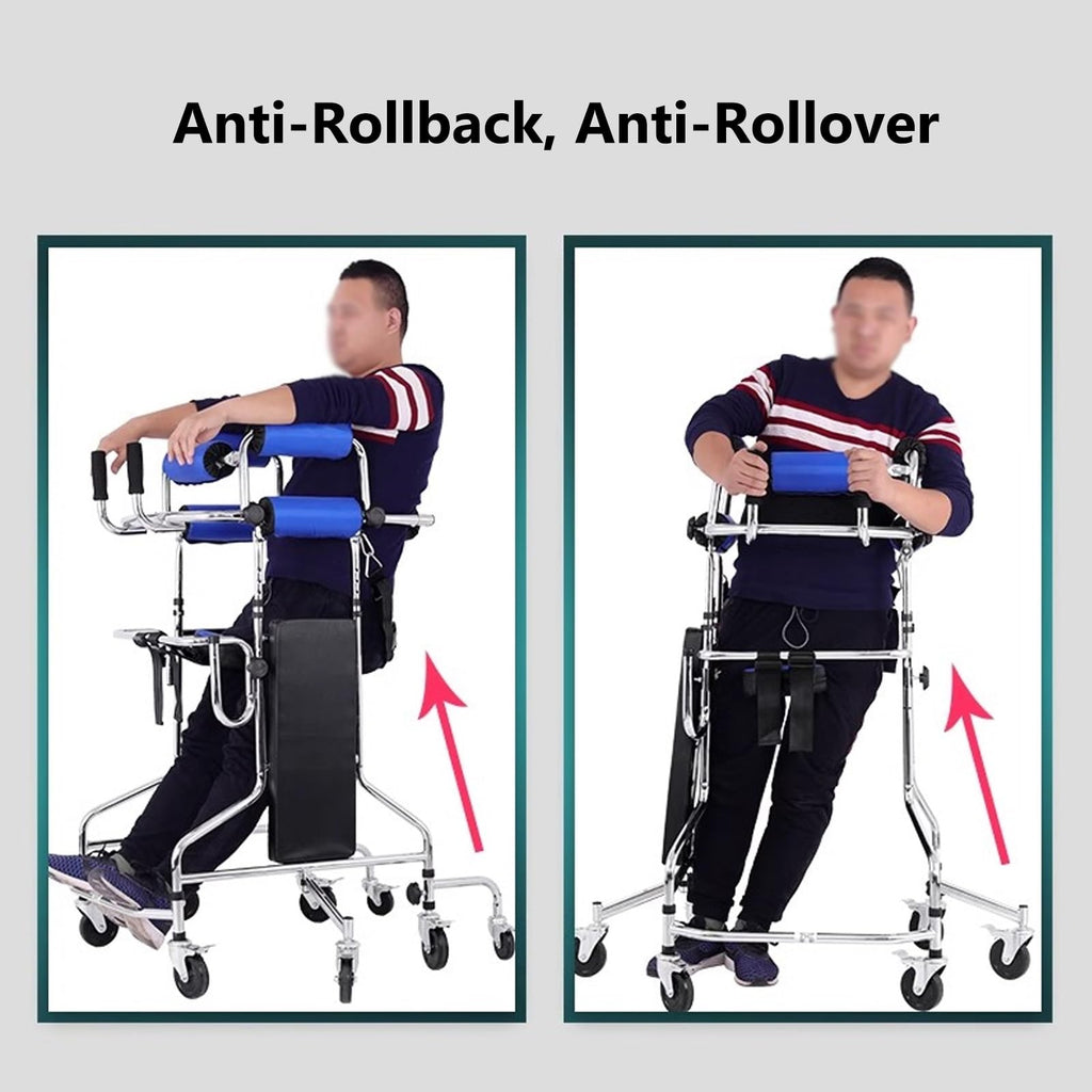 Foldable Adult Walker with 8 Wheels and Seat Q584