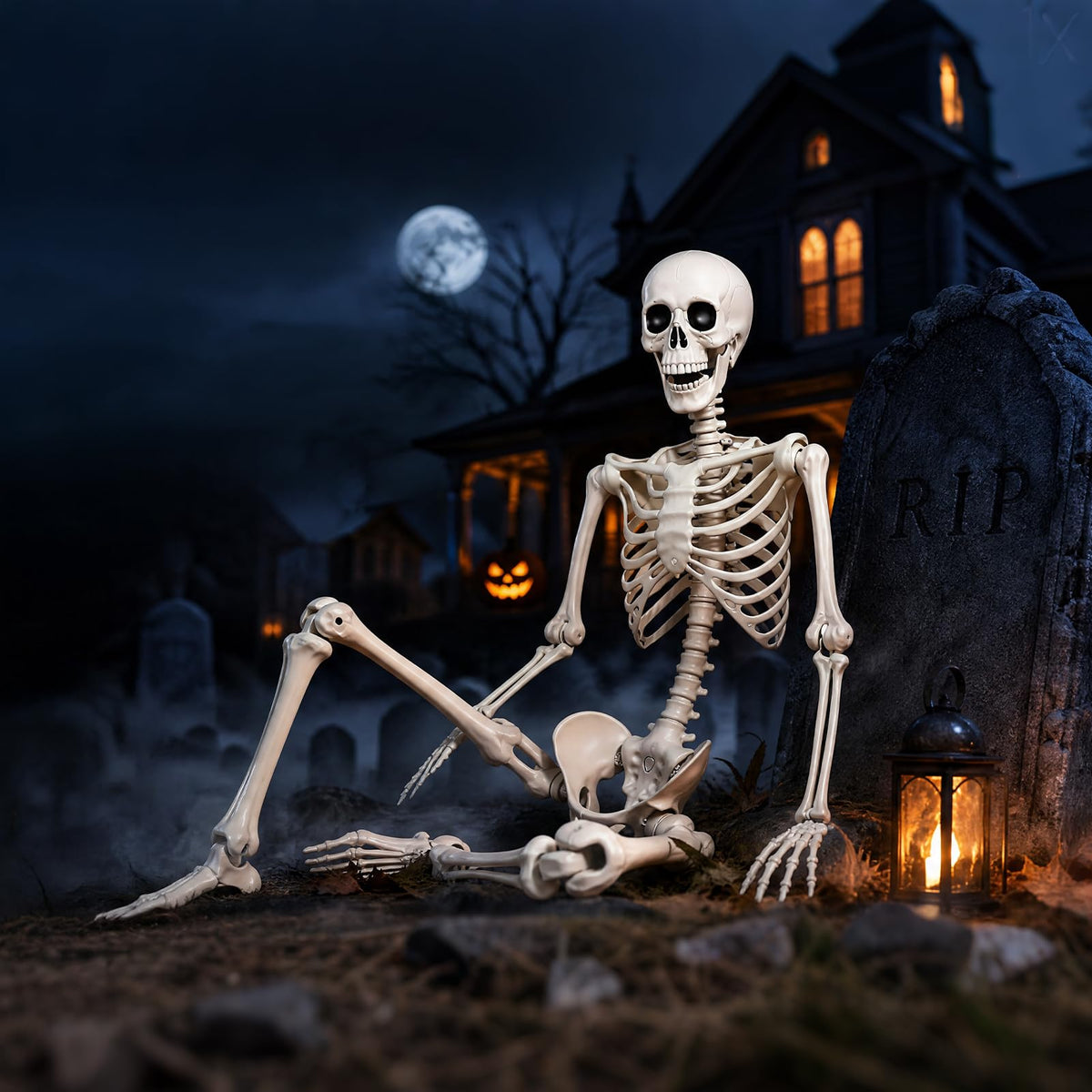 5.4 Ft Halloween Full Body Skeleton C9581