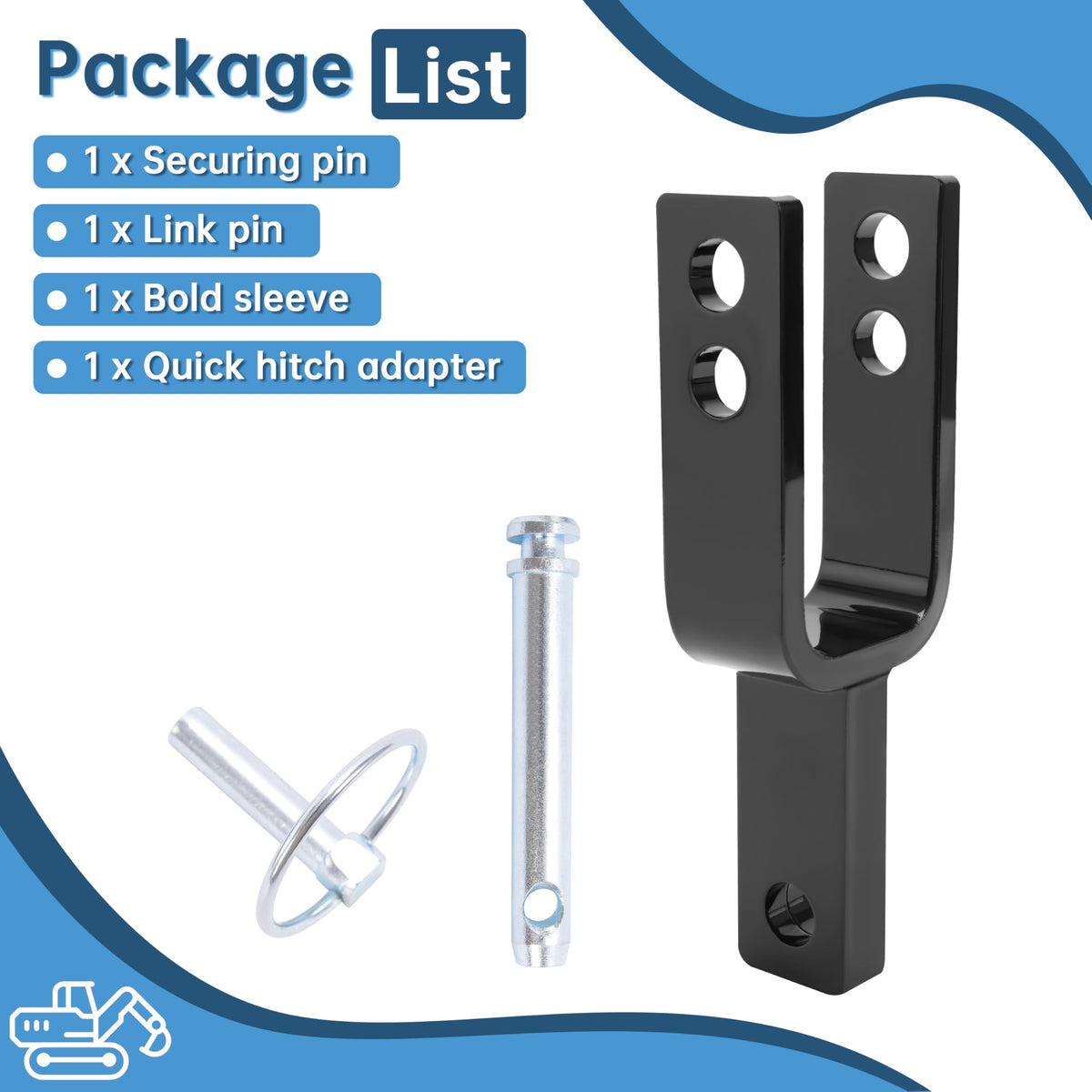 Quick Hitch Adapter for Category 1 3-Point D812