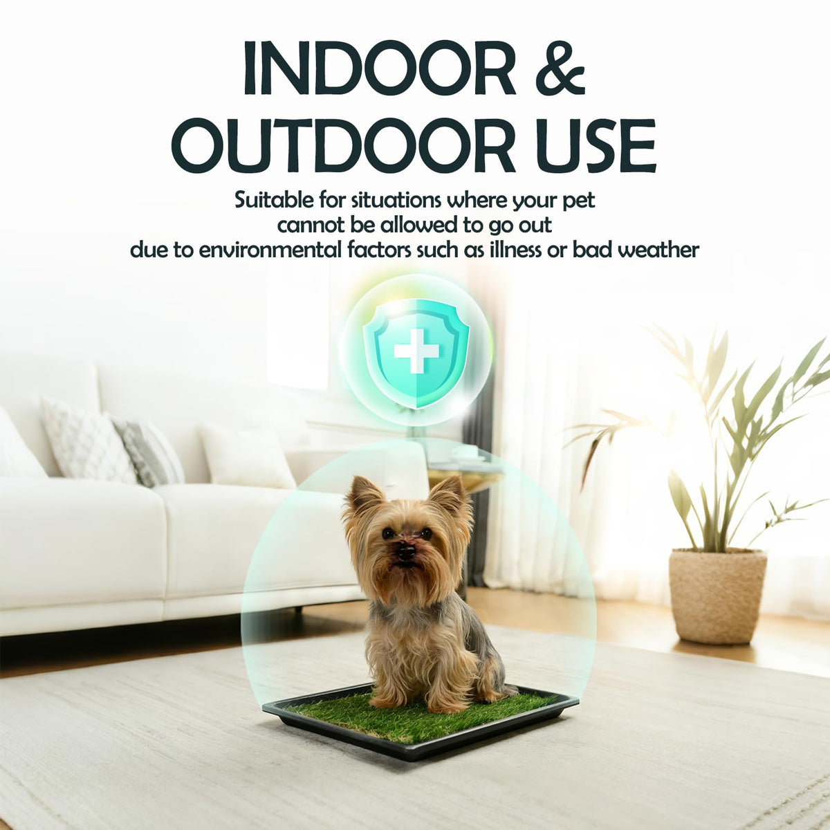Extra Small Dog Grass Pee Pads with Tray T8228