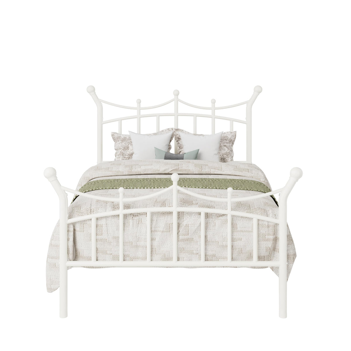 Twin Size White Metal Bed Frame T403