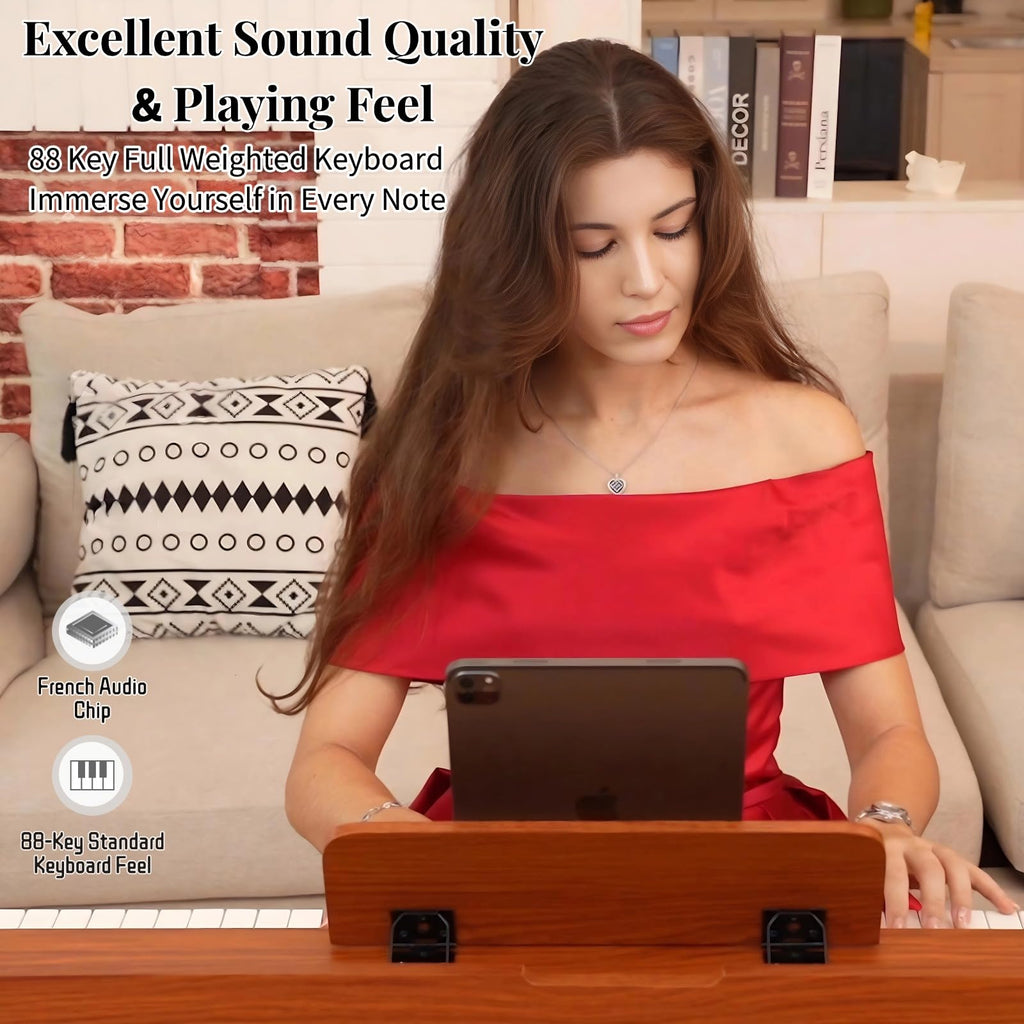 88 Key Weighted Digital Piano with Stand & 3 Pedals P1972