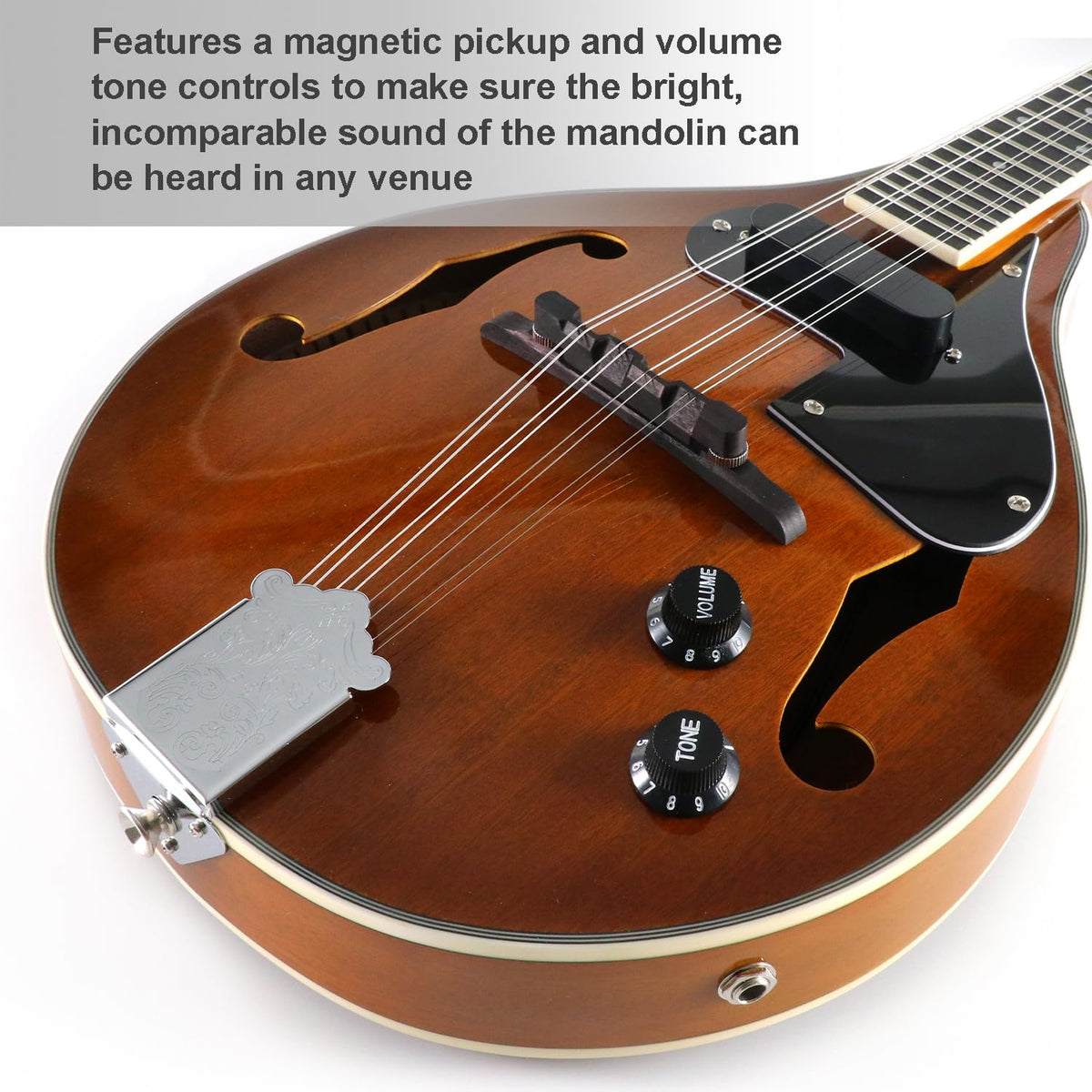 8 String Acoustic-Electric Mandolin Instrument with Pickup J576