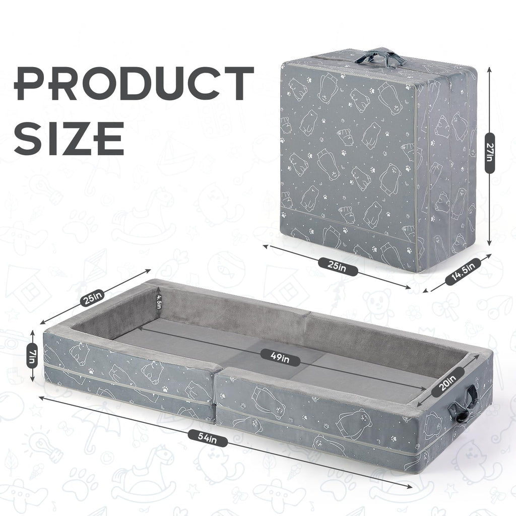 Portable Foldable Soft Foam Toddler Travel Bed G33893