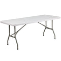 6-Foot Granite White Plastic Folding Table D20438