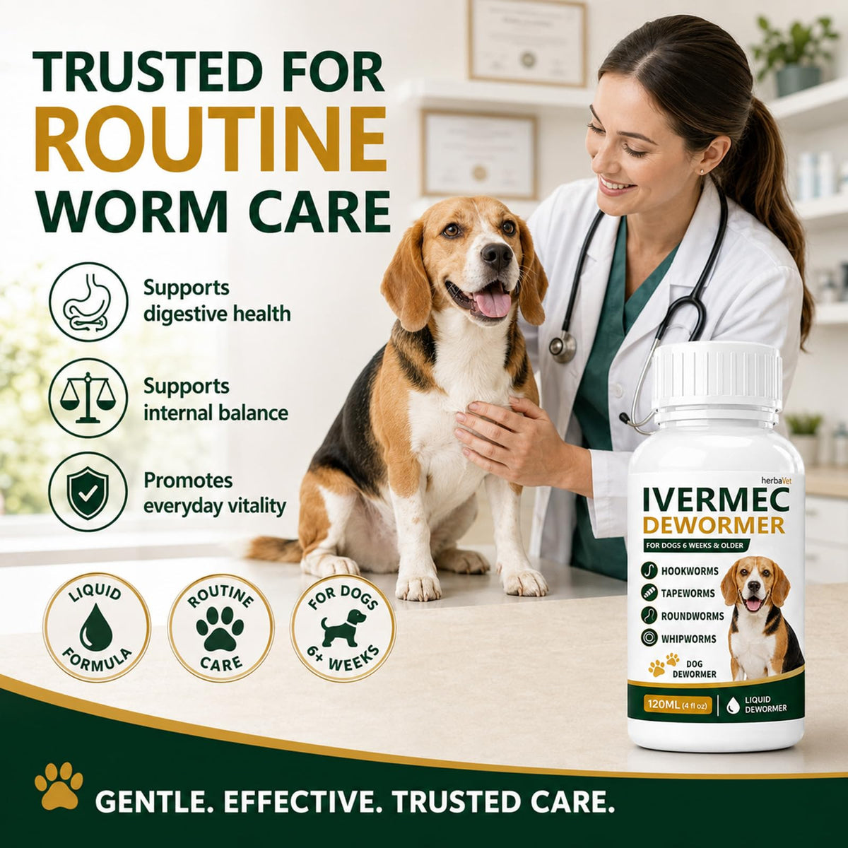 Broad Spectrum Dog Dewormer Liquid 120ml W739