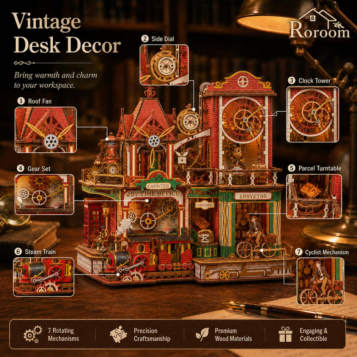 3D Wooden Puzzle 742pcs Wood Building Kit Y495883