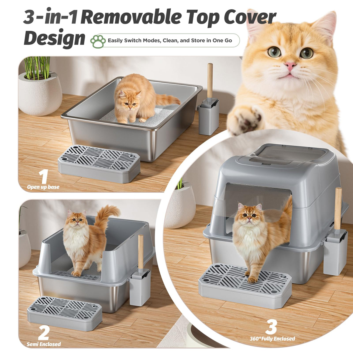 Stainless Steel Cat Litter Box H13720