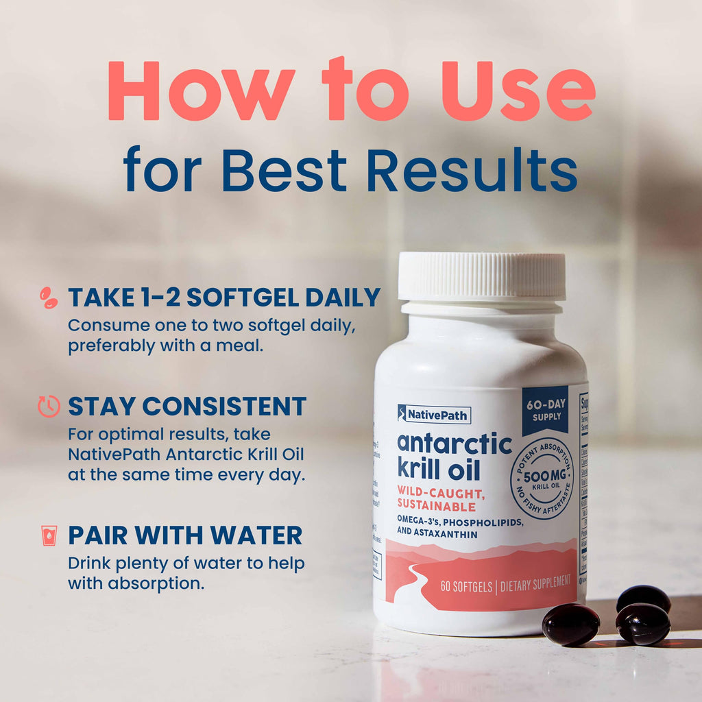 Antarctic Krill Oil 500mg Omega-3 60 Softgels J284